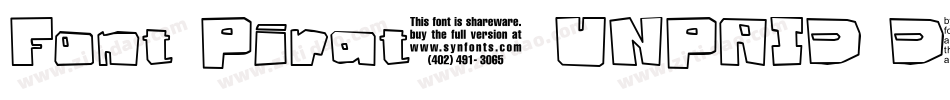 Font Pirate UNPAID DEMO字体转换